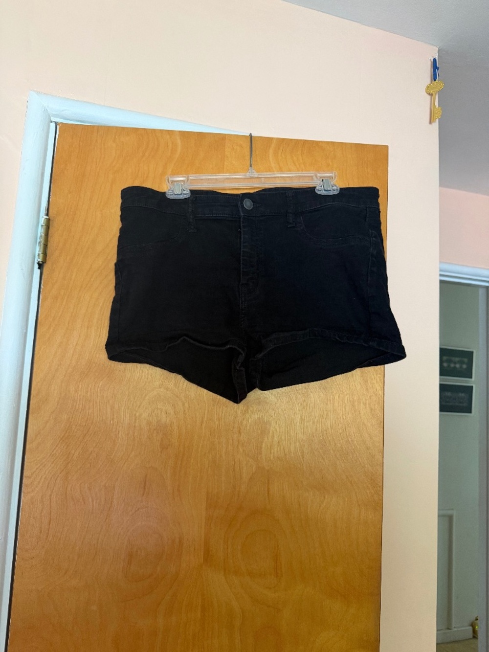 Wild Fable Highest Rise Black Jean Shorts, Size 14WR